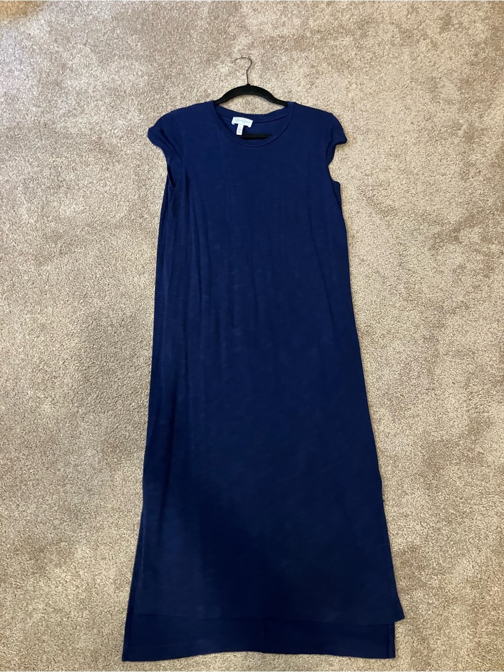 Jessica Simpson Navy Cap-Sleeve Maxi Dress